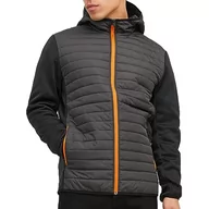 Kurtki męskie - JACK & JONES Jjemulti pikowana kurtka Noos Kurtka Mężczyźni, Asphalt/Detail:black Sleeves, L - miniaturka - grafika 1