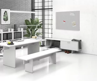 Panel akustyczny ścienny 120 x 80 cm, biały - Inne meble biurowe - miniaturka - grafika 2