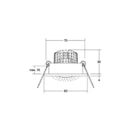 Lampy pozostałe - BRUMBERG Reflektor wpuszczany LED Berrie-R, ściemniany, biały - miniaturka - grafika 1