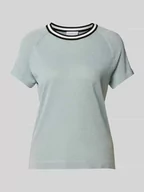 Koszulki i topy damskie - T-shirt z imitacji dzianiny - miniaturka - grafika 1