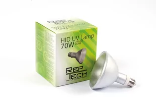 Reptech Hid Metahalogen  70W Uva Uvb Żarówka Grzewcza  + Tester Uvi - Akcesoria do terrarium - miniaturka - grafika 1