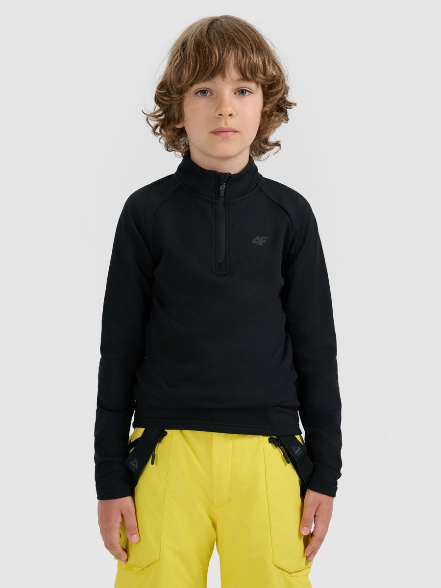 Bielizna termiczna ocieplana (góra) dziecięca 4F 4FJRAW25UBRUU115-20S Czarny 158/164