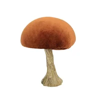 Figurki dekoracyjne - Dekoracja Velvet Mushroom 10 cm orange - miniaturka - grafika 1
