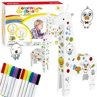 Zabawki zręcznościowe - ZESTAW ARTYSTYCZNY ŻYRAFA KARTONOWA DO MALOWANIA SKŁADANIA KOLOROWANIA DUŻY - miniaturka - grafika 1