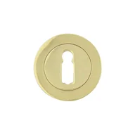Klamki - Domino Rozeta okrągła na klucz mosiądz - miniaturka - grafika 1