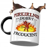 Kubki - Kubek Czarny Dla Producenta Piekielnie Dobry z Nadrukiem ze Zdjęciem + Opakowanie na prezent (wzór 02) - miniaturka - grafika 1