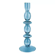 Świeczniki - Niebieski szklany świecznik PT LIVING Glass Art - miniaturka - grafika 1