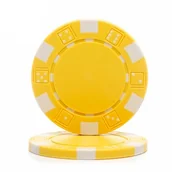 Gry karciane - Żetony do pokera Dice, 11,5 g, Żółty, 25 szt. w rolce - miniaturka - grafika 1