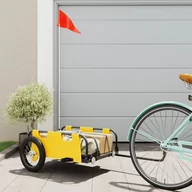 Przyczepki rowerowe - vidaXL Przyczepka rowerowa, żółta, tkanina Oxford i żelazo - miniaturka - grafika 1
