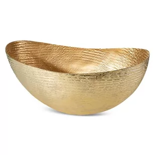 Misa Metalowa W Prążki Pari 45X22X22 Złota - Tace i patery - miniaturka - grafika 1