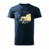 Koszulki męskie - Koszulka Włochy Wenecja pamiątka z Włoch z Włochami włoska męska granatowa REGULAR-XL - miniaturka - grafika 1