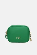Torebki damskie - Prostokątna listonoszka Nobo z łańcuszkiem na boku zielona - miniaturka - grafika 1