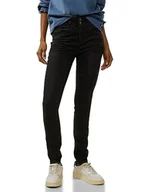 Spodnie damskie - Street One Damskie spodnie jeansowe Slim i High, Black Rinsed Wash, 30W / 34L - miniaturka - grafika 1