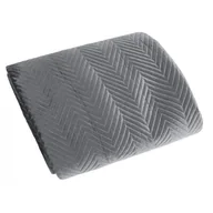 Narzuty - Narzuta 220 x 240 Euro Welurowa wz. Sofia Grafit - miniaturka - grafika 1