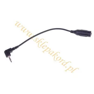 Złącze Wtyk Kątowy 2,5 Gniazdo 3,5 Na Kablu Czarny - Adaptery i przejściówki - miniaturka - grafika 2