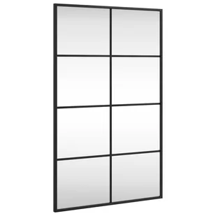 Lustro ścienne, czarne, 50x80 cm, prostokątne, żelazo  Lumarko! - Lustra - miniaturka - grafika 3