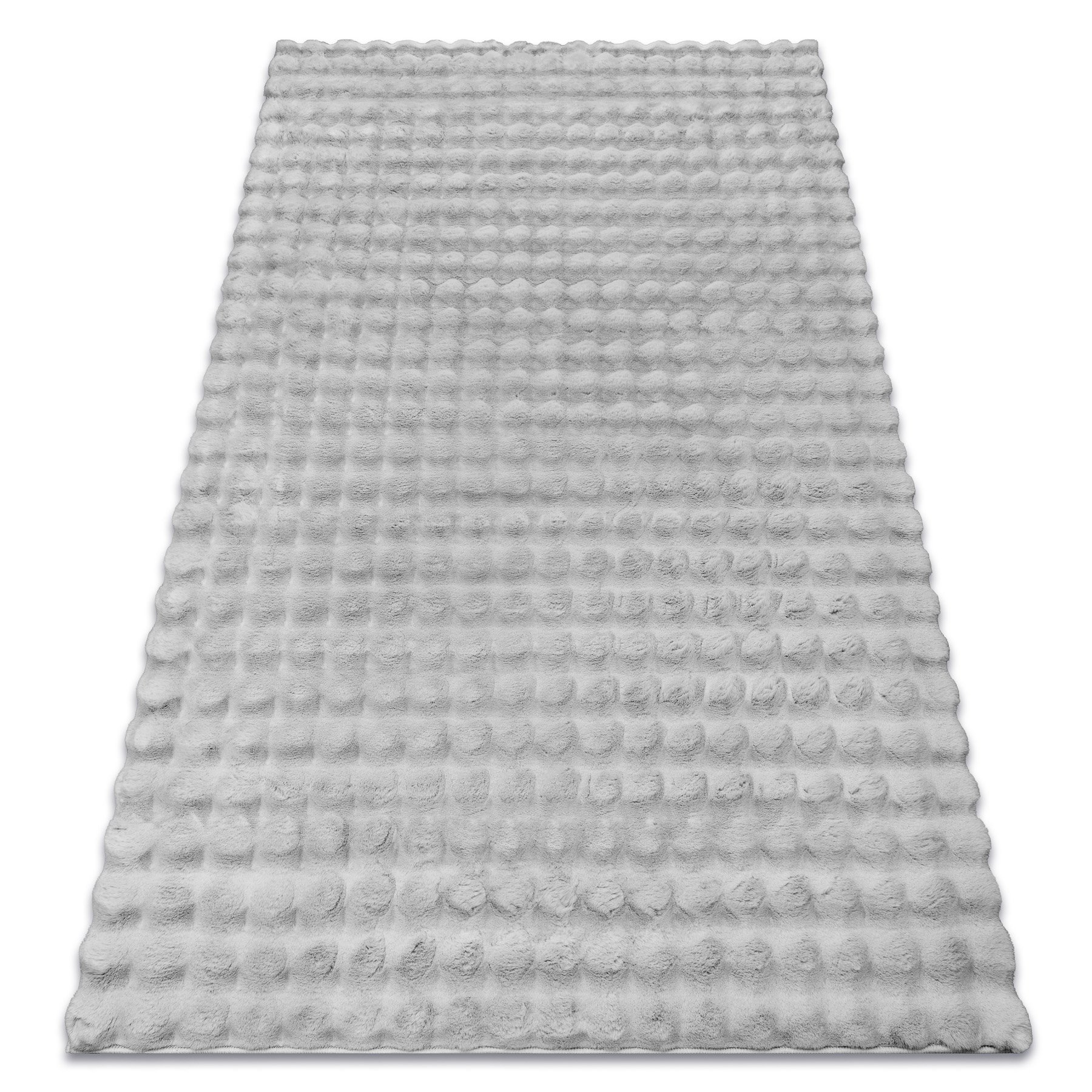 Dywan BUBBLE srebrny 21 IMITACJA FUTRA KRÓLIKA strukturalny 3D szary 160x220 cm