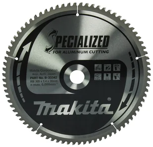 Makita B-33342 piła tarczowa do cięcia aluminium 305x30 mm 80 zębów Specialized - Tarcze do pił - miniaturka - grafika 1