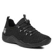 Sneakersy damskie - Rieker Damskie sneakersy Low L0550, Black Black Black Clear L0550 01, 41 EU - miniaturka - grafika 1