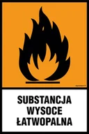 Systemy ekspozycyjne i znaki informacyjne - LB012 SUBSTANCJA WYSOCE ŁATWOPALNA, FN - FOLIA SAMOPRZYLEPNA; (100X150MM) - miniaturka - grafika 1