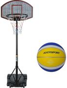 Koszykówka - Enero Zestaw kosz do koszykówki regulowany Senior mobilny + Piłka Axer - miniaturka - grafika 1