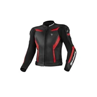 Odzież motocyklowa - SHIMA CHASE kurtka motocyklowa meska - skórzana, letnia, sportowa kurtka ze sliderami barków, protektorami CE braków, łokci, pleców (Czerwona, 50) - miniaturka - grafika 1