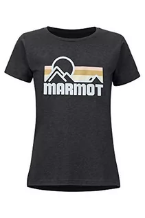 Koszulki i topy damskie - Marmot damska koszulka na świeżym powietrzu z krótkim rękawem, nowy węgiel drzewny, X-Small - grafika 1