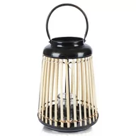Świeczniki - Lampion na świeczkę bambusowy 33 cm latarnia świecznik - miniaturka - grafika 1