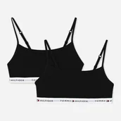 Biustonosze - Zestaw biustonoszy damskich Tommy Hilfiger UW0UW05528-0R7 XS 2 szt Czarny (8720637192498). Biustonosze damskie - miniaturka - grafika 1
