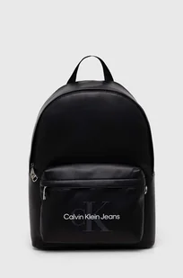 Calvin Klein Jeans plecak męski kolor czarny duży gładki - Plecaki - miniaturka - grafika 1