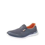 Klapki i japonki męskie - Rieker klapki męskie b4870, Niebieski denim Atlantis biały, 45 EU - miniaturka - grafika 1