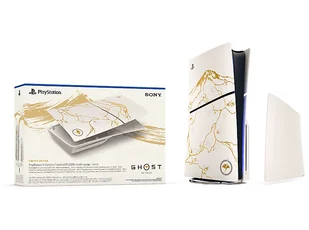 Osłona konsoli PLAYSTATION 5 Slim – edycja limitowana Gold Ghost of Yōtei Biało-złoty - Akcesoria do Playstation - miniaturka - grafika 1