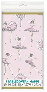 Obrus urodzinowy Balerima - 137 x 213 cm - 1 szt. - Dekoracje i nakrycia stołu na imprezę - miniaturka - grafika 1