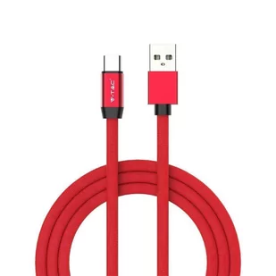 V-Tac Przewód USB Typ C 1M Czerwony Seria Złota VT-5342 - Kable USB - miniaturka - grafika 1
