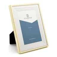 Ramki na zdjęcia - Ramka na zdjęcie złota nowoczesna stojąca 10x15 Rozmiar: 10x15 cm SKU: ZV7670932 - miniaturka - grafika 1