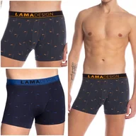 Majtki męskie - LAMA Bokserki Męskie Szorty Bawełniane 2-PAK - XL - miniaturka - grafika 1