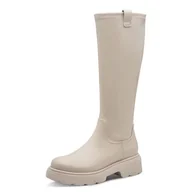 Kozaki damskie - Marco Tozzi Damskie 2-25682-45 modne kozaki, kość słoniowa, 37 EU, kość słoniowa, 37 EU - miniaturka - grafika 1