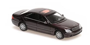 Mercedes-Benz S-Class (W220) 1998 Dark Red Metallic 1:43 Minichamps - Samochody i pojazdy dla dzieci - miniaturka - grafika 1