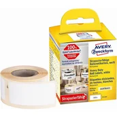 Etykiety do drukarek - Avery Zweckform Etykiety Heavy Duty w rolce do drukarek termicznych DymoTM 160 etyk./rolka 1 rolka/op 25 x 54 mm poliestrowe trwał białe ponad 3 A1976411 - miniaturka - grafika 1