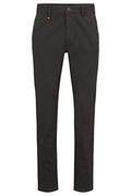 Spodenki męskie - BOSS Męskie spodnie Schino-Taber-1 D Tapered-Fit z elastycznej satyny bawełnianej, szary, 33W / 30L - miniaturka - grafika 1