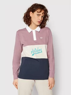 Adidas Polo Modern B-Ball HD9773 Różowy Standard Fit - Koszulki sportowe damskie - miniaturka - grafika 1