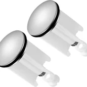 Korki do umywalek - Uniwersalny korek do zlewu, korek spustowy, regulowany korek do zlewu, Ø 40 mm, 2 sztuki, biały - miniaturka - grafika 1