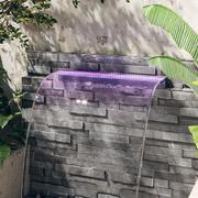 Fontanny ogrodowe - Lumarko Wylewka do wodospadu z oświetleniem RGB LED, akrylowa, 108 cm - miniaturka - grafika 1