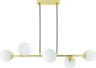 Oprawy, klosze i abażury - Lampa Wisząca Sufitowa 6xE27 Żyrandol GOLD PALLE Szklane Klosze - miniaturka - grafika 1