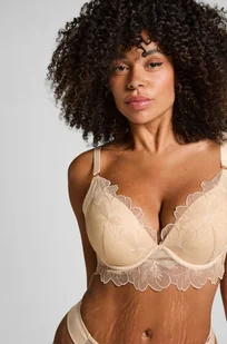 Hunkemöller Usztywniany biustonosz push-up z fiszbinami Emilia Żółty - Biustonosze - miniaturka - grafika 1
