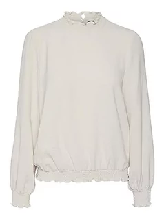 Bluzki damskie - VERO MODA Vmalvas Ls Smock Top WVN Ga Noos bluzka damska, Kamie? Pumeksowy, M - grafika 1