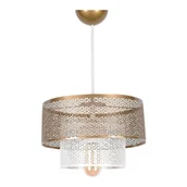 Lampy sufitowe - Lampa wisząca w biało-złotym kolorze z metalowym kloszem ø 26,5 cm – Opviq lights - miniaturka - grafika 1