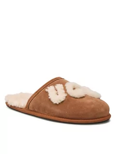 Klapki i japonki męskie - UGG Kapcie M Scuff Logo Sheepskin 1123773 Beżowy - grafika 1