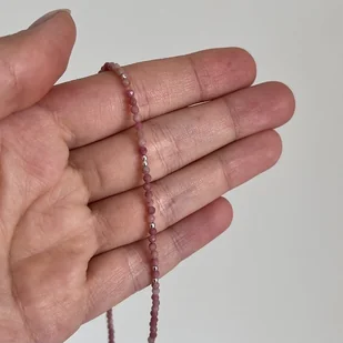 Choker z kamieni naturalnych rodonit MALINOWY - Naszyjniki - miniaturka - grafika 1