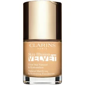 Podkłady do twarzy - Clarins Matowy makijaż IllusionVelvet Natura l Matifying & Hydrating Foundation) 30 ml Cień 105N) - miniaturka - grafika 1